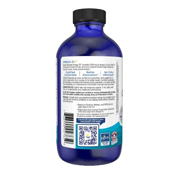 Nordic Naturals Omega-3d Liq 1560mg(1000iu) (8oz) 237ml