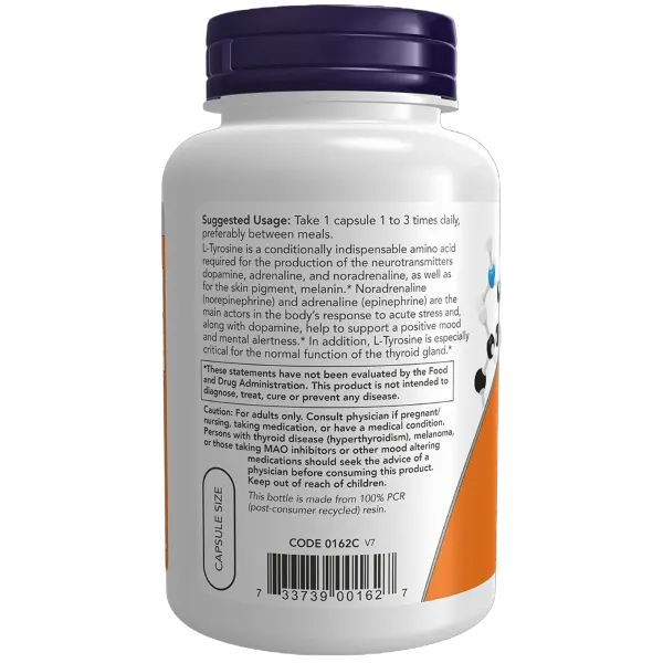 Now L-Tyrosine 500mg 120 Caps
