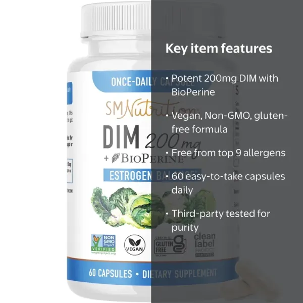 Sm Nutrition Dim 200mg + Bioperine 60caps