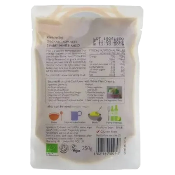 Clearspring Organic Sweet White Miso 250gm