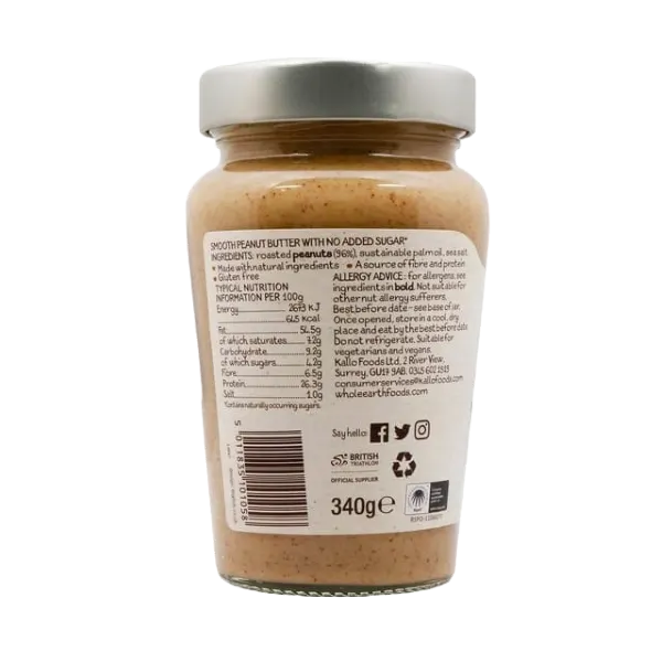 Whole Earth Original P/Nut Butter Smooth 340g