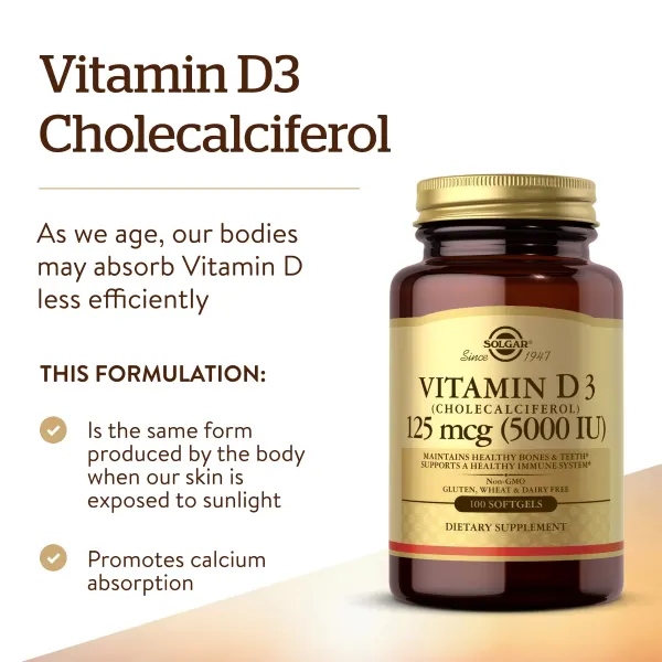 Solgar Vitamin D 3 125 Mcg(5000 Iu) 100s