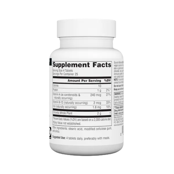 Source Naturals  Chlorella 100 Tabs
