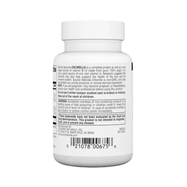 Source Naturals  Chlorella 100 Tabs