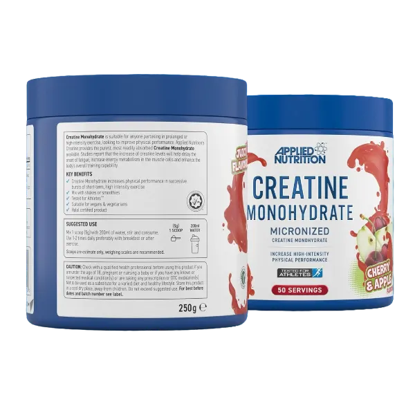 Applied Nutrition Creatine Monohydrate Micronized Cherry & Apple 50svs 250g #Cre250ca