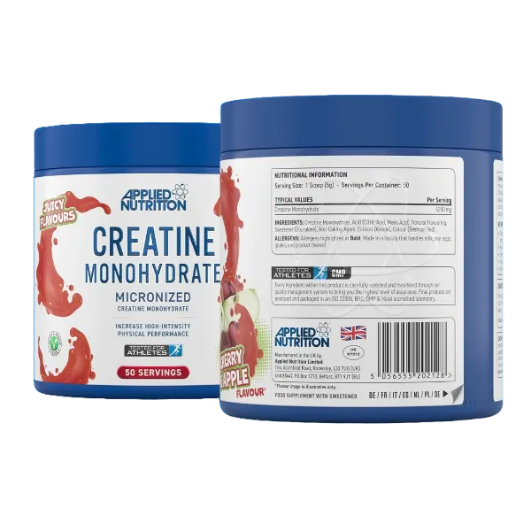 Applied Nutrition Creatine Monohydrate Micronized Cherry & Apple 50svs 250g #Cre250ca