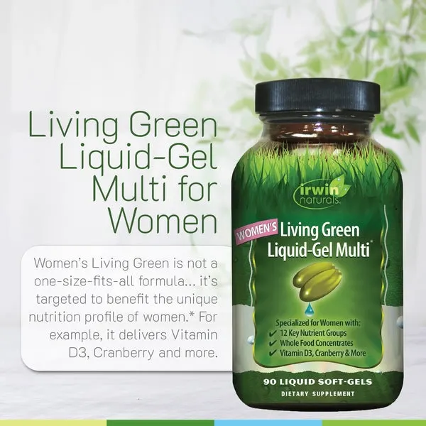 Irwin Naturals Living Green Liquid-Gel Multi For Women 90ct
