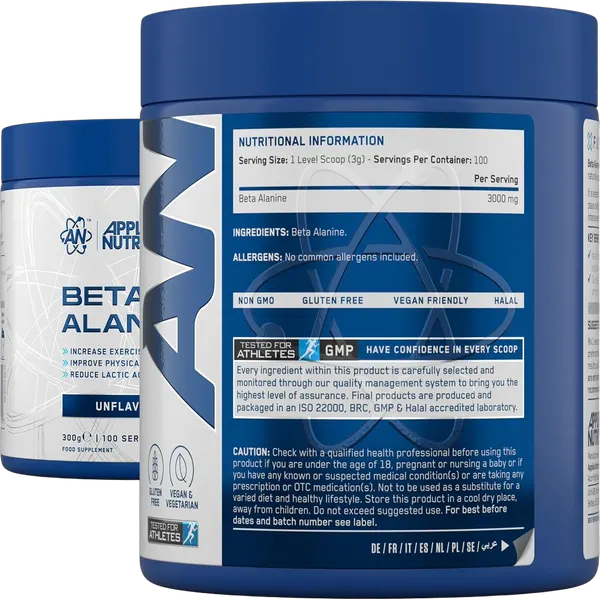 Applied Nutrition Beta Alanine Pwdr (100svs) 300g