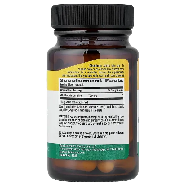 Country Life N-Acetyl Cysteine(Nac) 750mg 30's