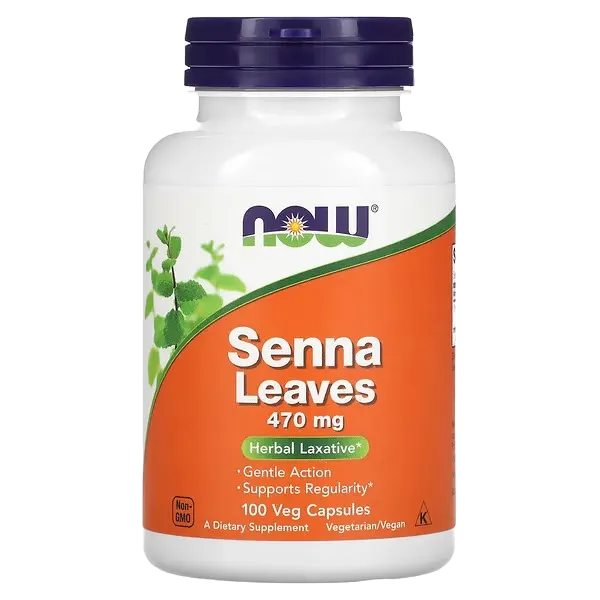 Now Senna Leaves 470mg 100caps