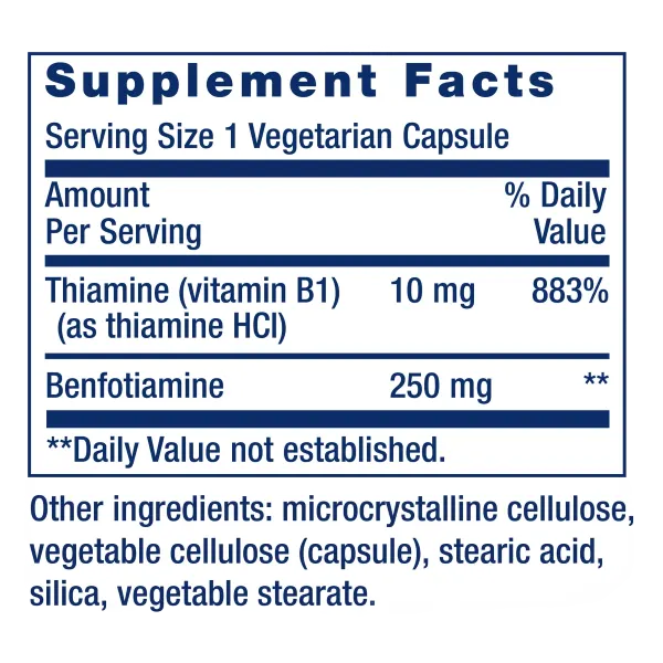 Life Extension Mega Benfotiamine 250mg 120s
