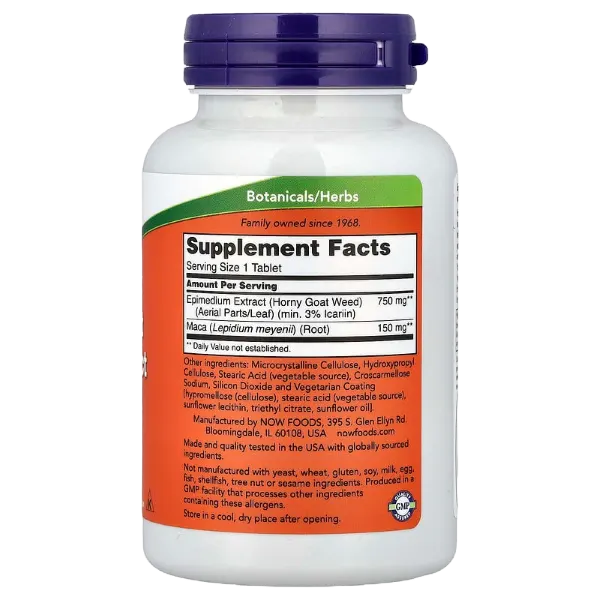 Now Horny Goat Weed Extract 750mg 90tabs