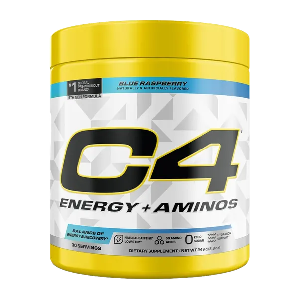 Cellucor C4 Energy + Aminos Icy Blue Razz Flavor 8.8oz/30svs/249g #Cel185671