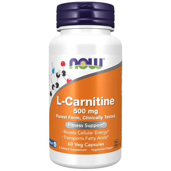 Now L-Carnitine 500mg 60 Veg Caps