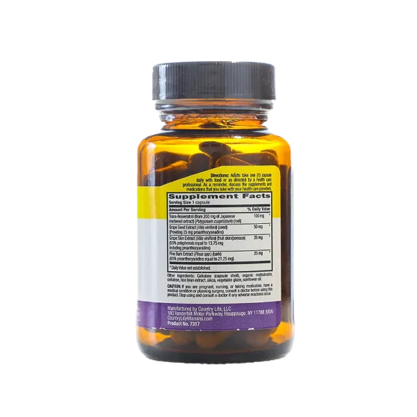 Country Life Resveratrol Plus 60s