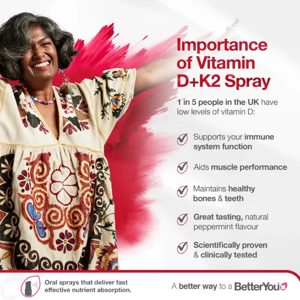 Better You Dlux Vit D3+K2 Oral Spray 12ml