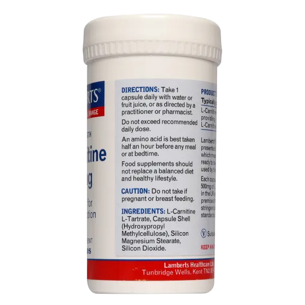 Lamberts L-Carnitine 500mg 60s