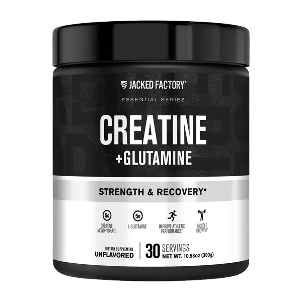 Jacked Factory Creatine + Glutamine Unflavored Pwdr 30svs/300g #Jf-274