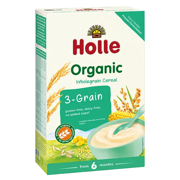 Holle Org Wholegrain Cereal 3-Grain Df Nas 250g