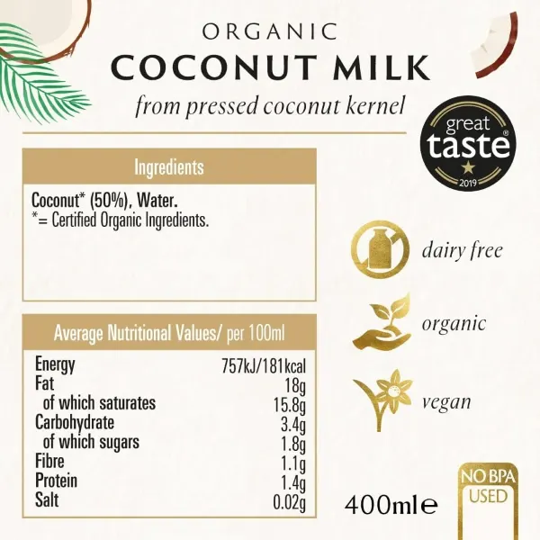 Biona Org Coconut Milk 17% 400ml