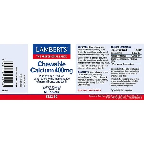 Lamberts Chewable Calcium 60s
