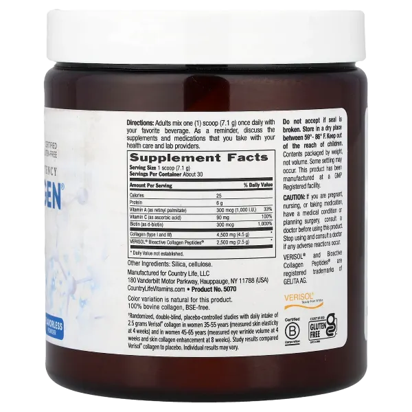 Country Life Maxi-Collagen 7000 (7.5oz) 213g