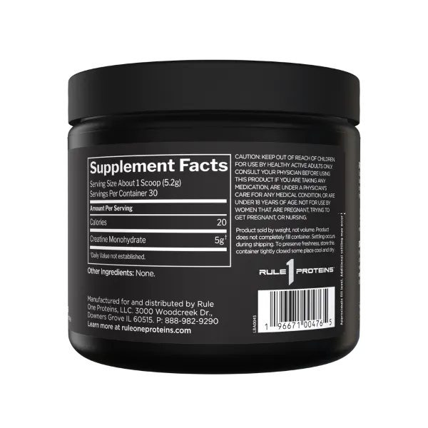 Rule 1 Creatine Unflavoured (30svs) 150g