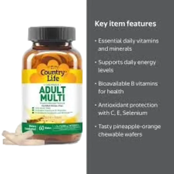 Country Life Adult Mult Vitamin Chewable Formula 60'S