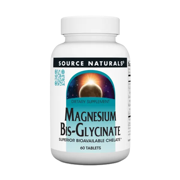 Source Naturals Magnesium Bis-Glycinate 60tabs