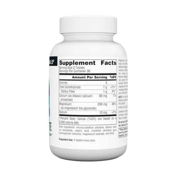 Source Naturals Magnesium Bis-Glycinate 60tabs