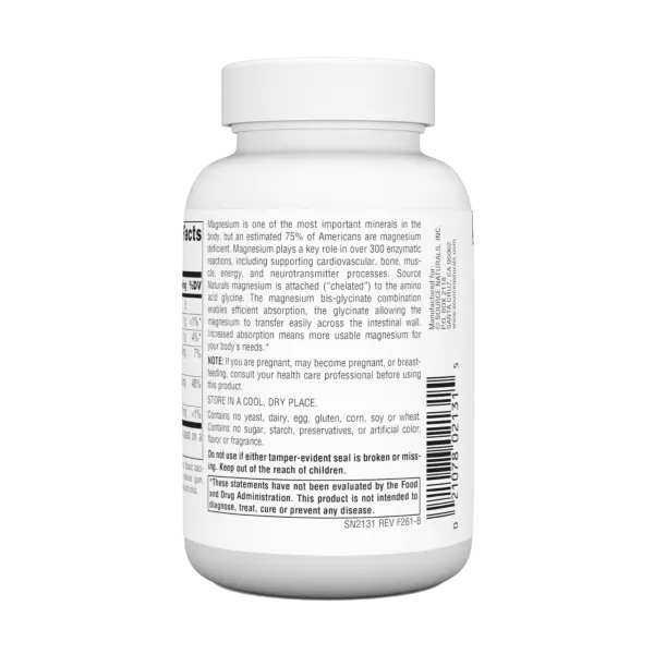 Source Naturals Magnesium Bis-Glycinate 60tabs