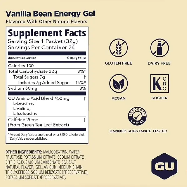 Gu Vanilla Bean Energy Gel 32gm