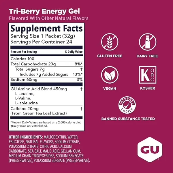 Gu Triberry Energy Gel 32gm