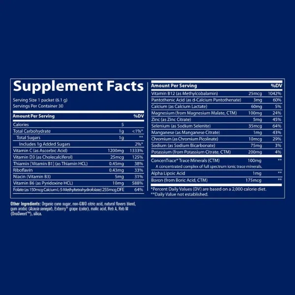 Trace Minerals Electrolyte Stamina Power Pak Mixed Berry 6.1g