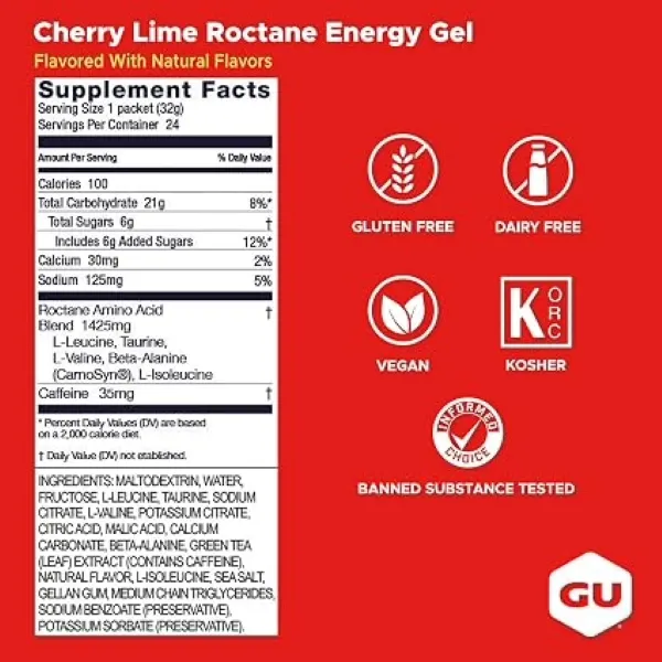 Gu Roctane Cherry Lime 32g