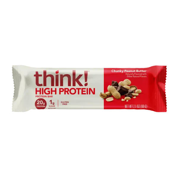 Think Gf Chunky P/Nut Butter High Prot. Bar 60g #1165071