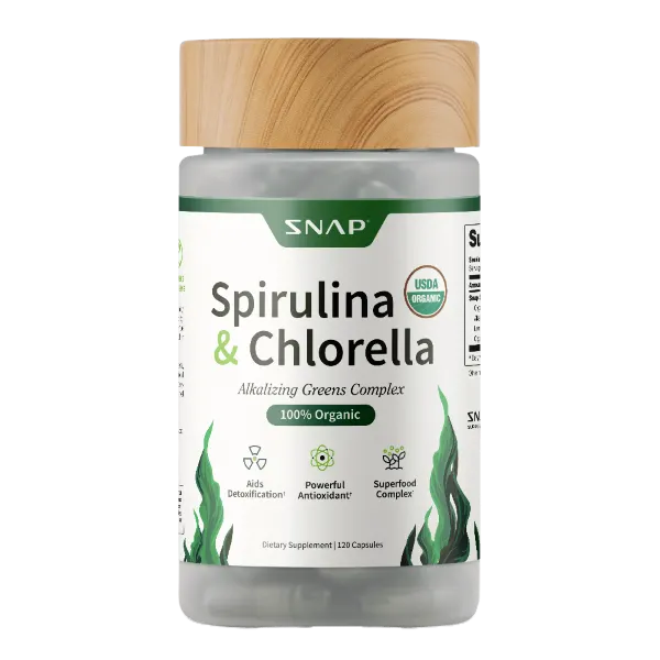 Snap Org Spirulina & Chlorella Caps 120's #Sssc