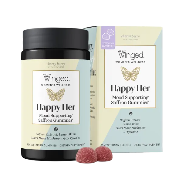 Winged Happy Her Chery Berry Gummies 60's #W49025