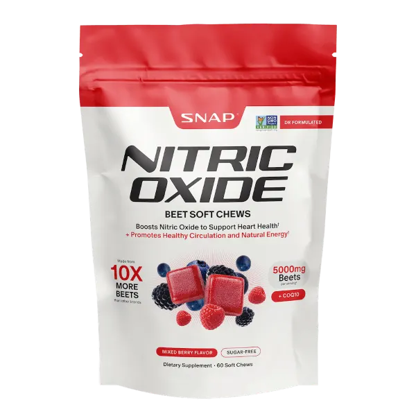 Snap Sf Nitric Oxide Beets Mixed Berry Soft Chews 60's #Ssnbmbsc60