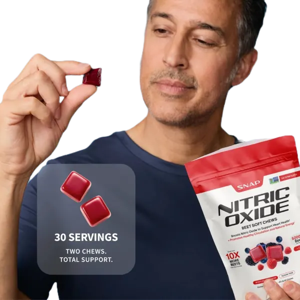 Snap Sf Nitric Oxide Beets Mixed Berry Soft Chews 60's #Ssnbmbsc60