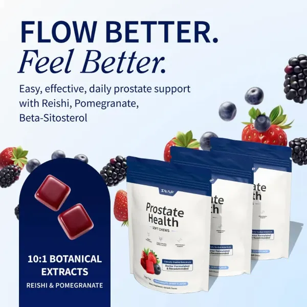 Snap Sf Prostate Health Pomegranate Berry Soft Chews 60's #Ssphbsc60