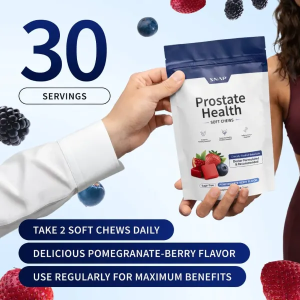 Snap Sf Prostate Health Pomegranate Berry Soft Chews 60's #Ssphbsc60