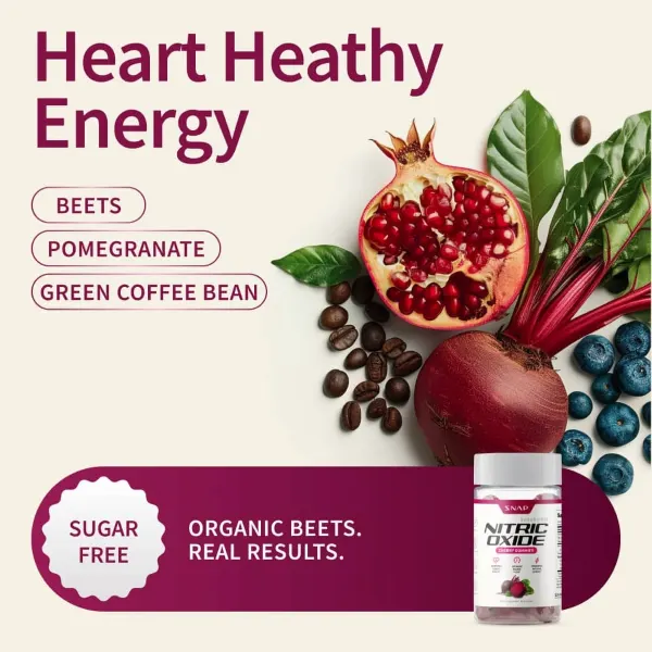 Snap Sf Nitric Oxide Cherry Gummies 60's #Ssnbcgsf60