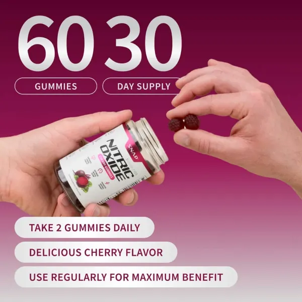 Snap Sf Nitric Oxide Cherry Gummies 60's #Ssnbcgsf60
