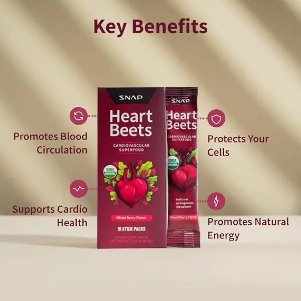 Snap Heart Beets Mixed Berry Pwdr (10 Sticks) 80.8g #Sshbsmb10