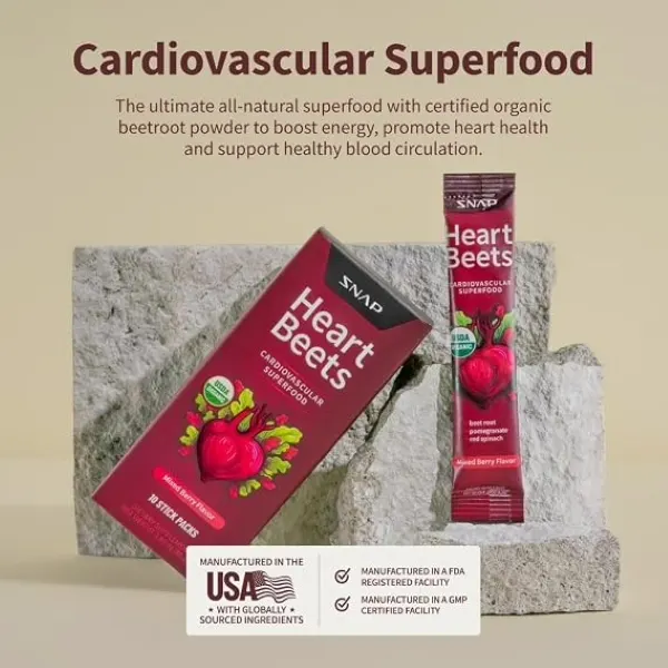 Snap Heart Beets Mixed Berry Pwdr (10 Sticks) 80.8g #Sshbsmb10