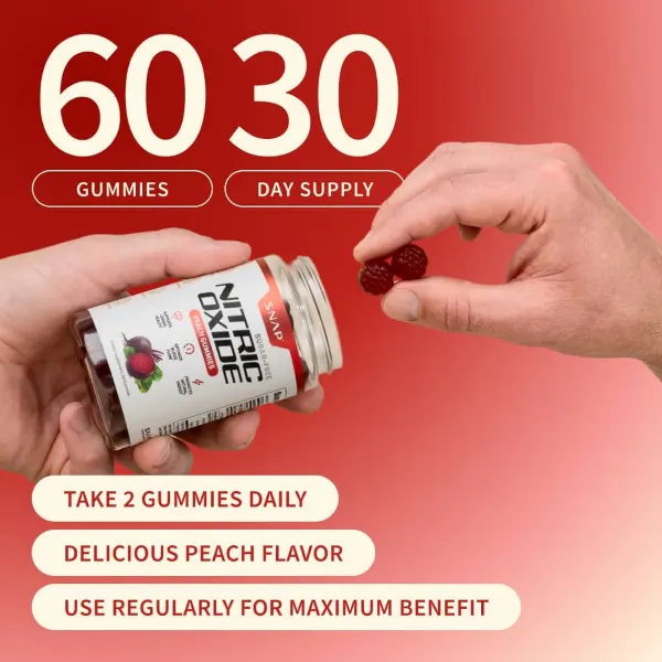 Snap Sf Nitric Oxide Peach Gummies 60's #Ssnbpgsf60