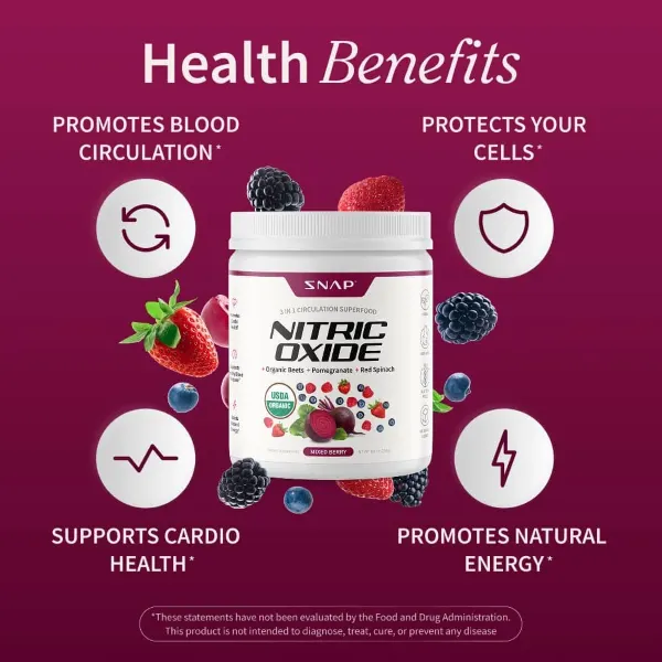 Snap Nitric Oxide Mixed Berry Pwdr 250g #Ssnbmb250