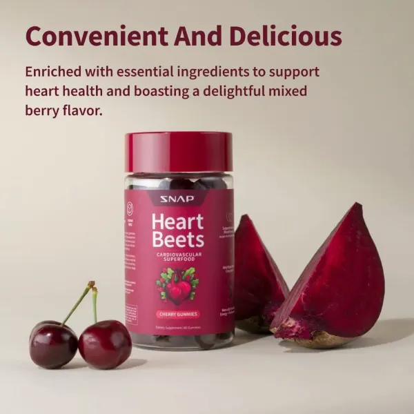 Snap Sf Heart Beets Cherry Gummies 60's #Sshbcg60