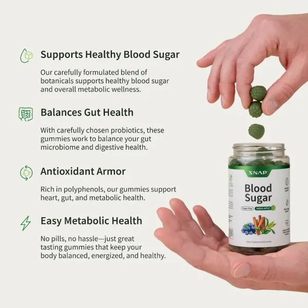 Snap Sf Blood Sugar Green Apple Gummies 60's #Ssbsga60